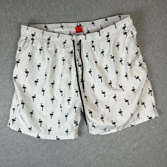 Nonwe flamingo short men’s size 40 white black trunks swim - Picture 1 of 7